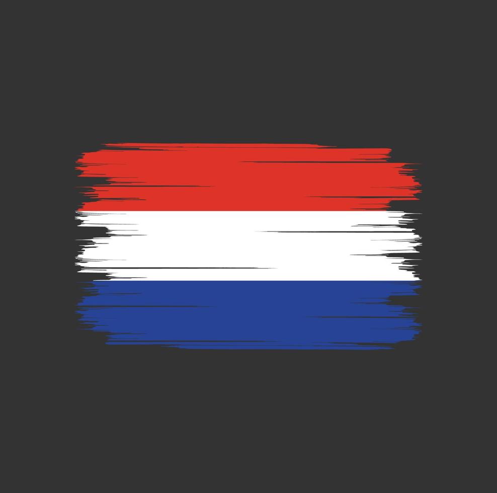 Netherlands Flag Brush vector