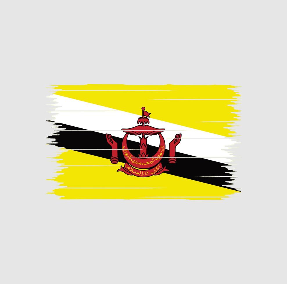 Brunei Flag Brush vector