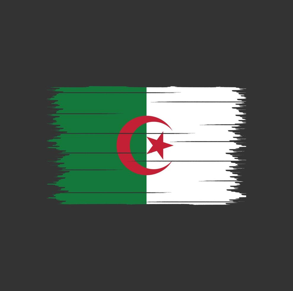 Algeria Flag Brush vector