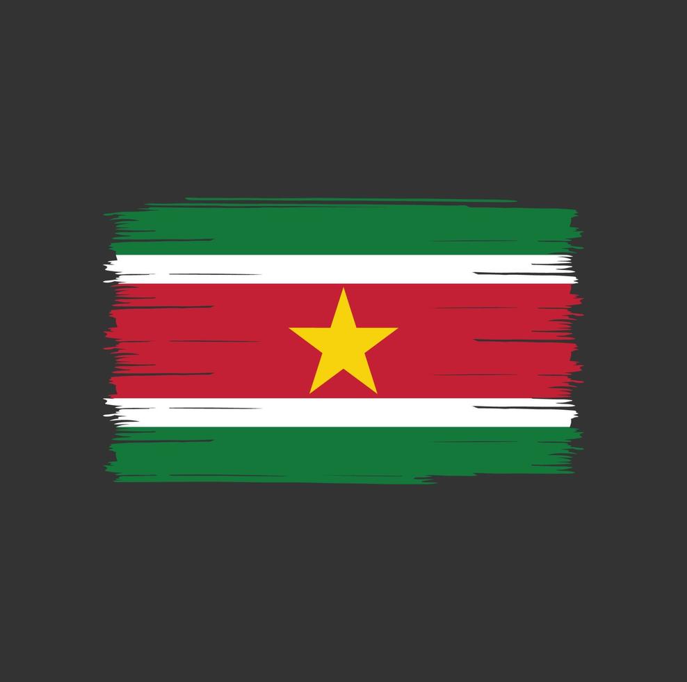 Suriname Flag Brush vector