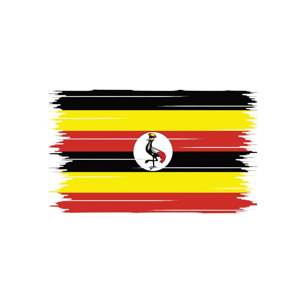 Uganda Flag Brush vector