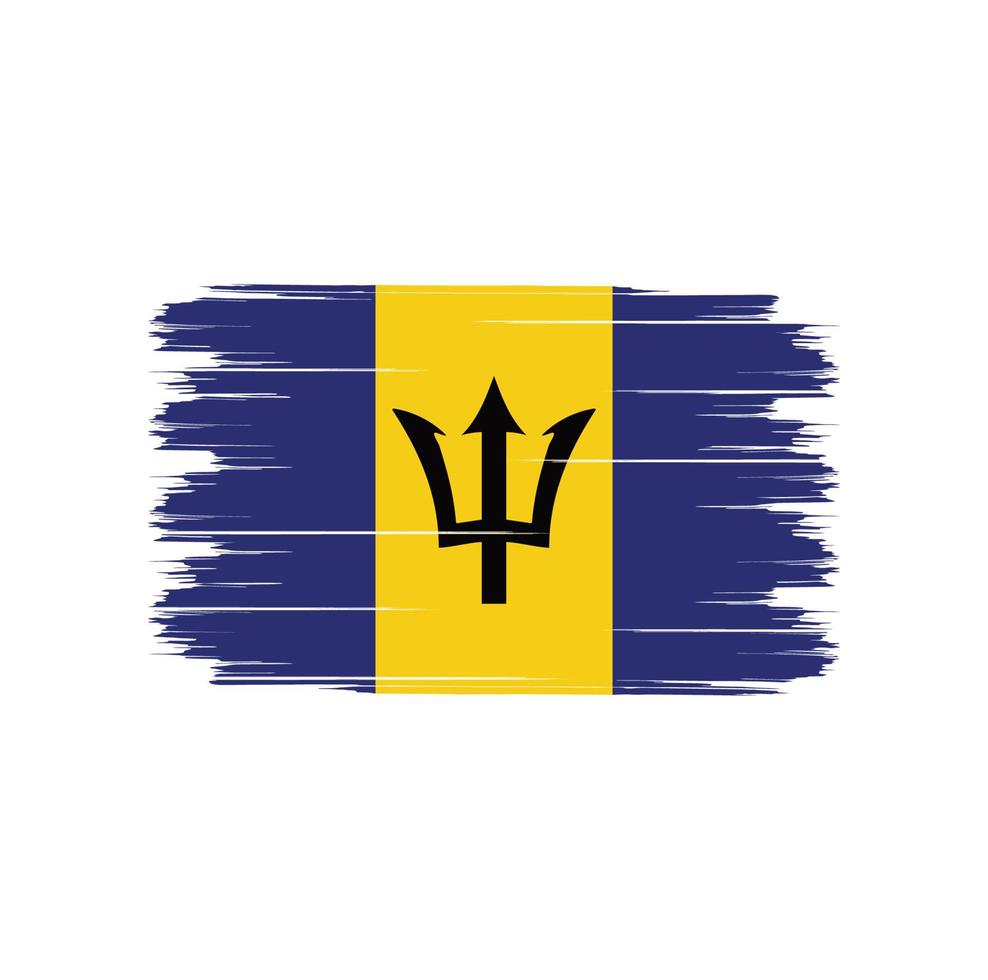 pincel de bandera de barbados vector