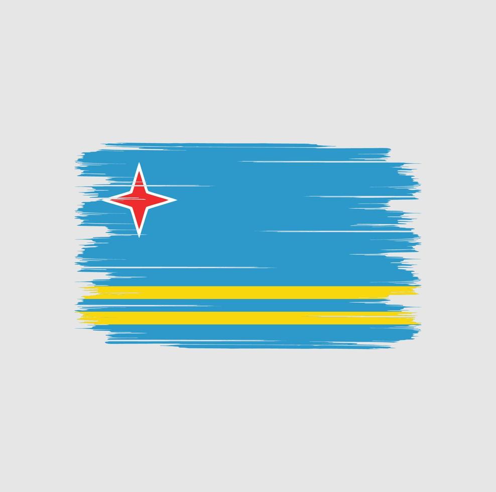 Aruba Flag Brush vector