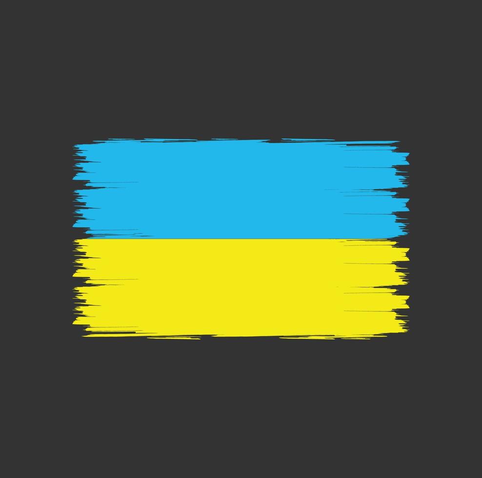 Flag of Ukraine with watercolor brush style vector