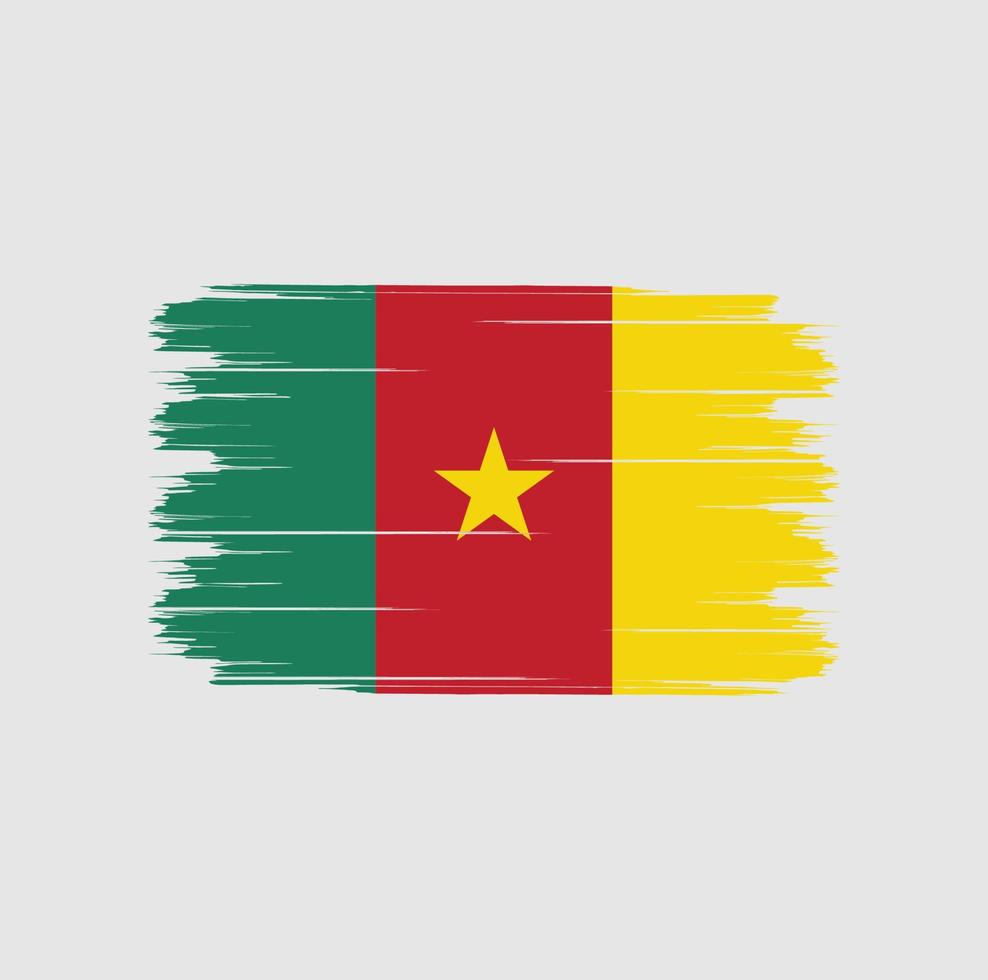 Cameroon Flag Brush vector