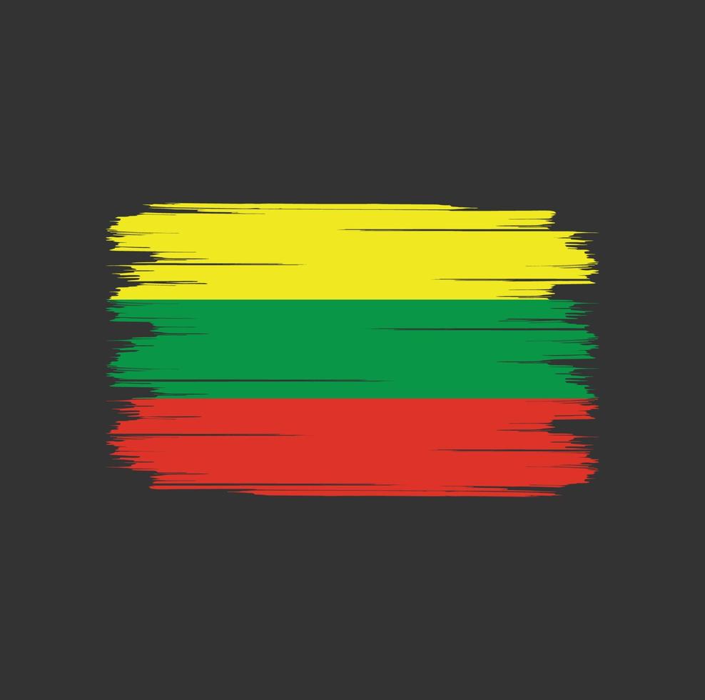 Lithuania Flag Brush vector
