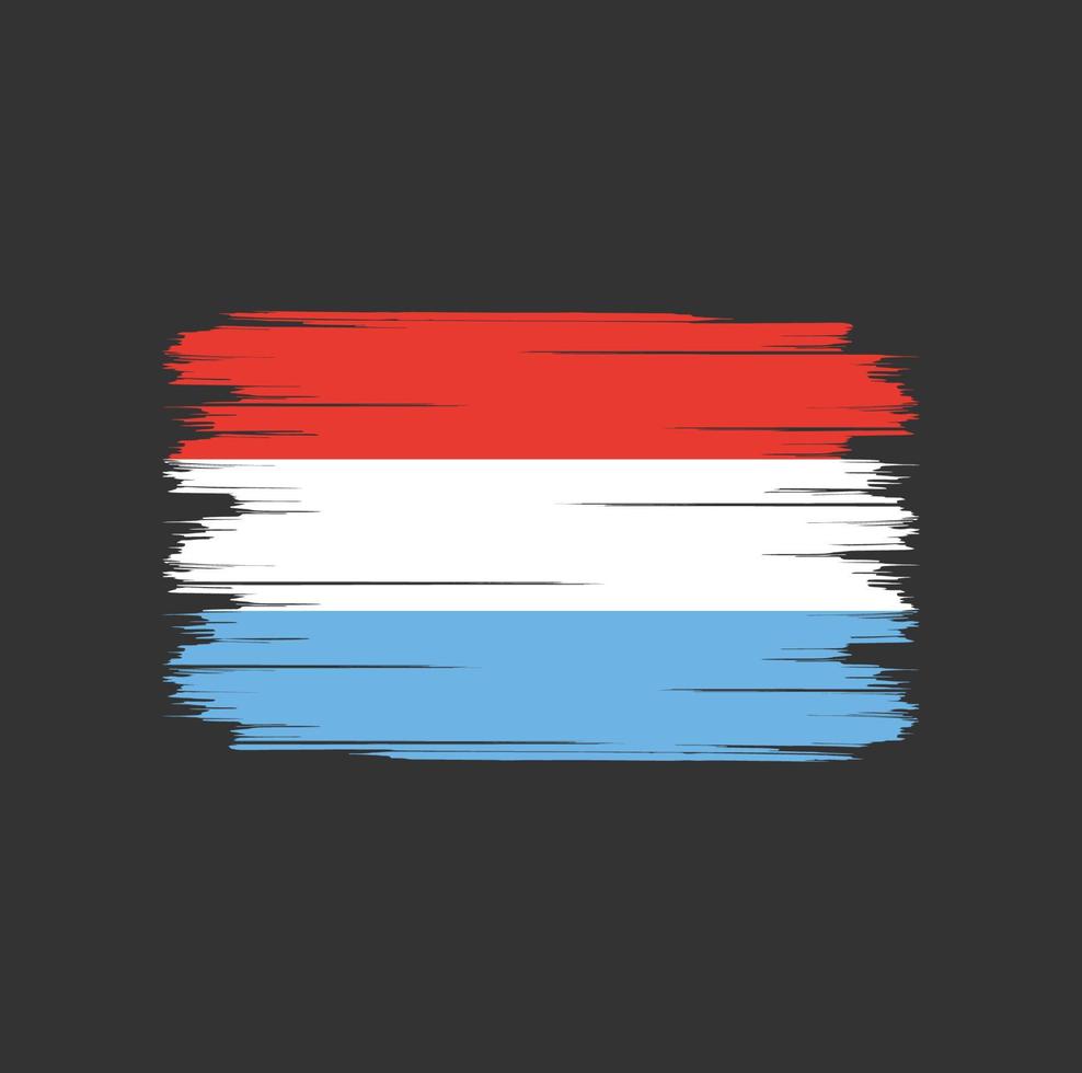 Luxembourg Flag Brush vector