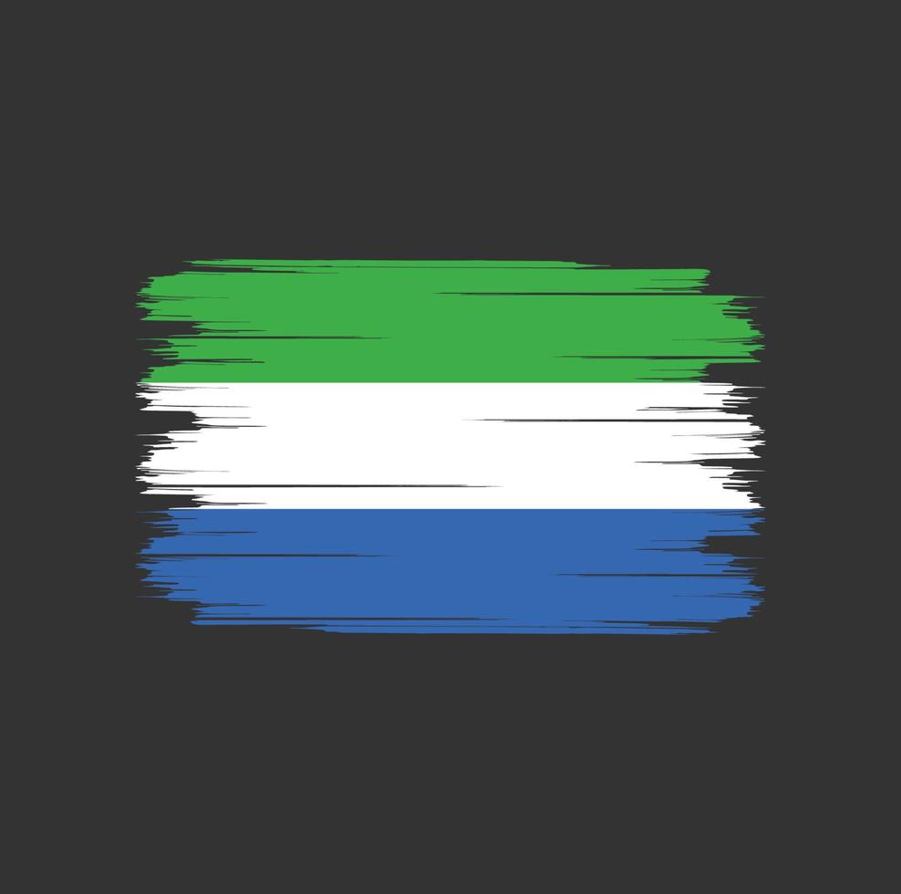 Sierra Leone Flag Brush vector
