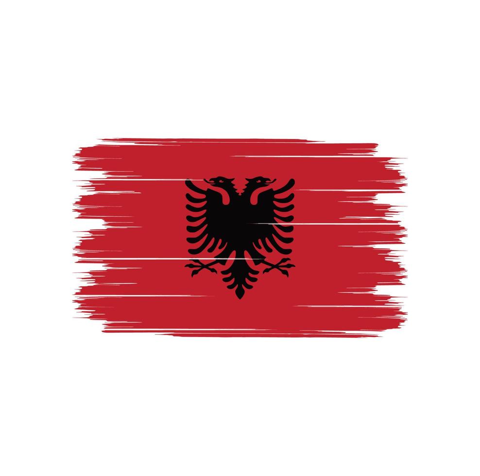 Albania Flag Brush vector