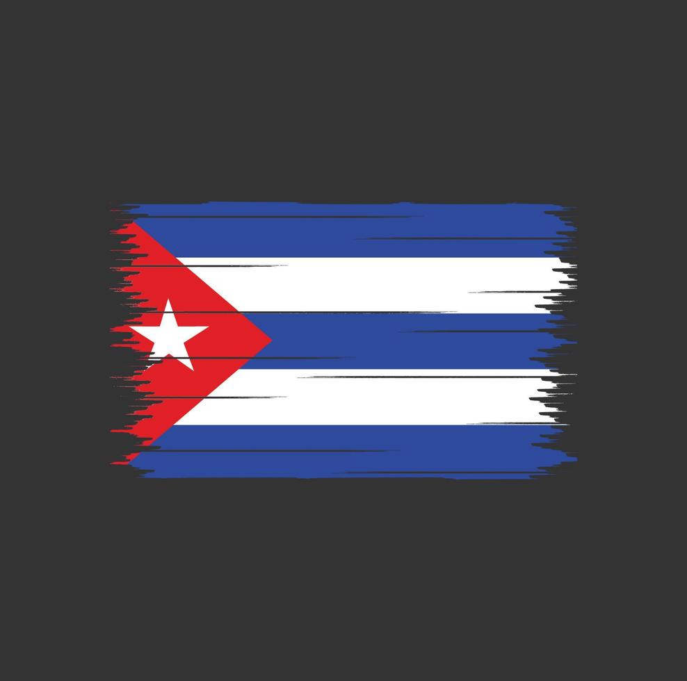 cepillo de bandera de cuba vector