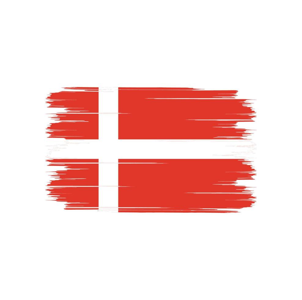 Denmark Flag Brush vector