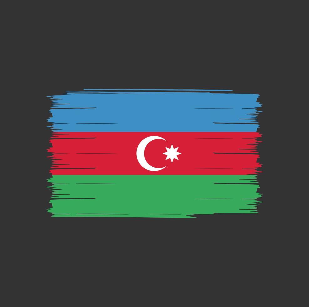 Azerbaijan Flag Brush vector