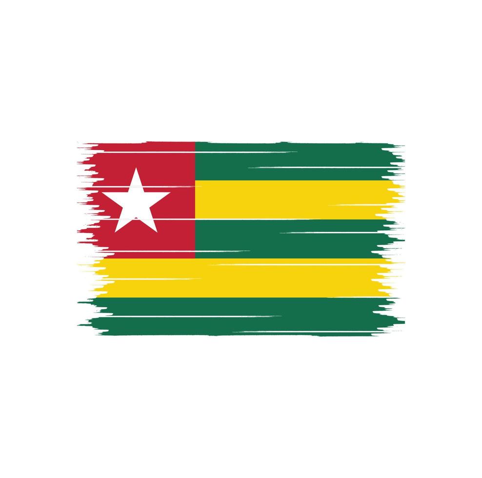 Togo Flag Brush vector