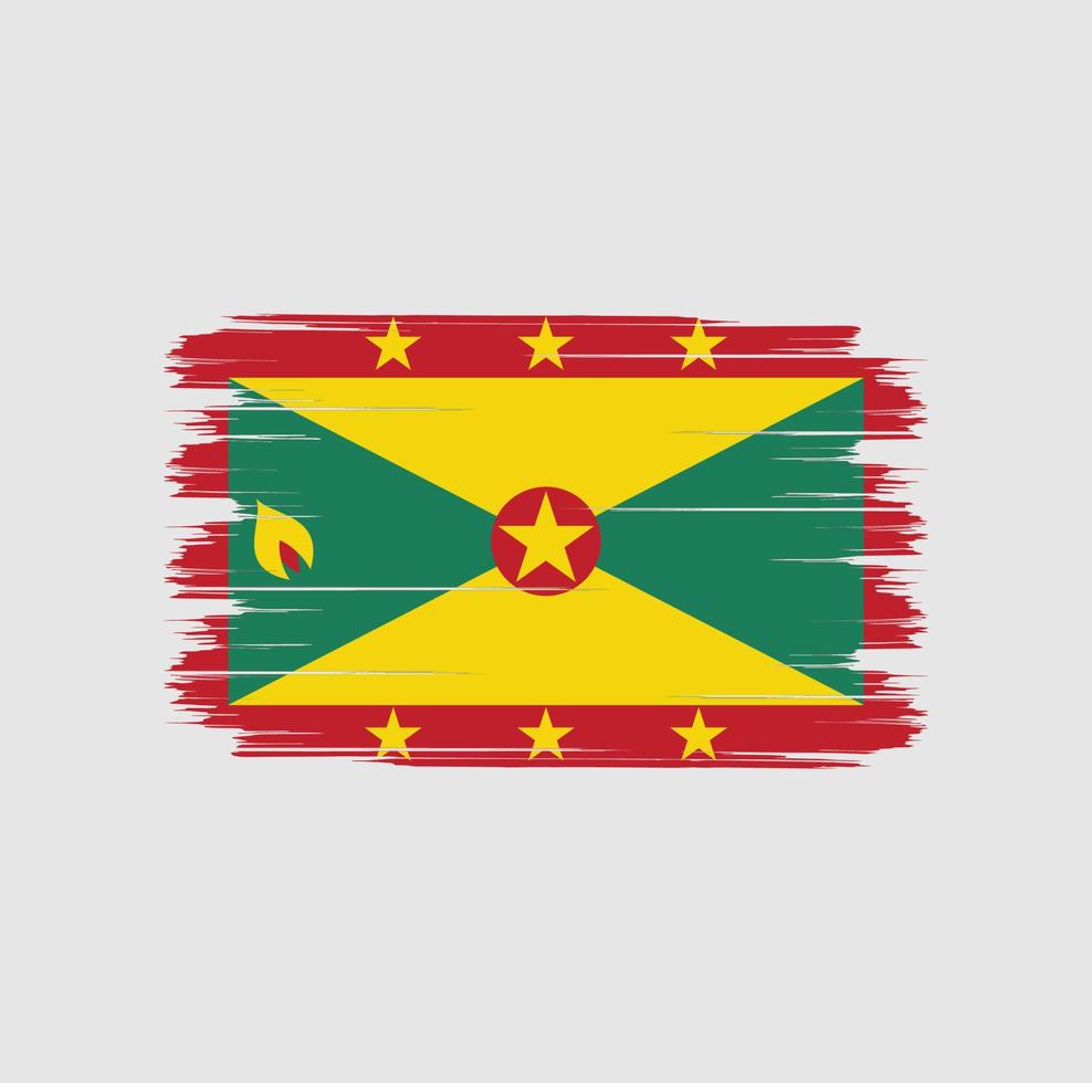 cepillo de bandera de granada vector