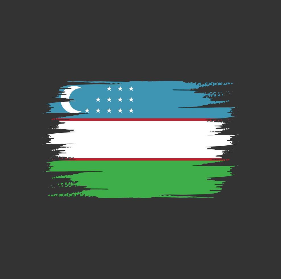 Uzbekistan Flag Brush vector