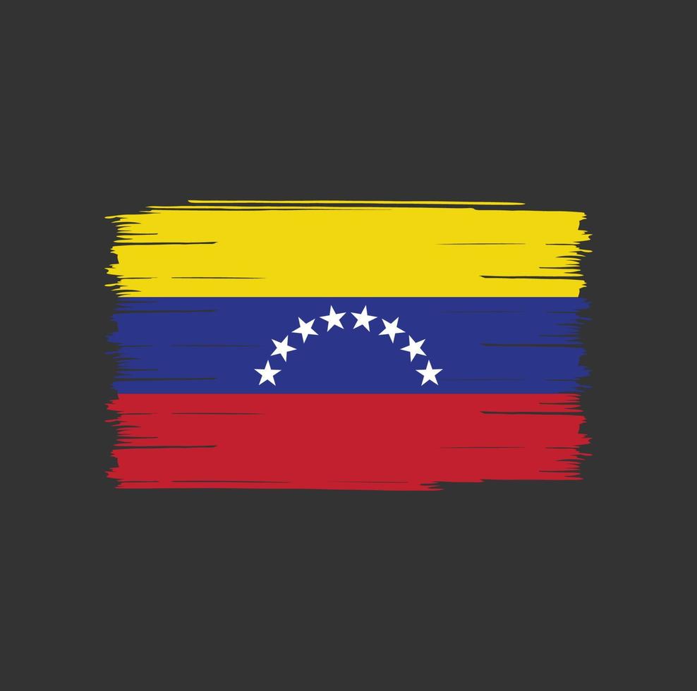 cepillo de bandera de venezuela vector