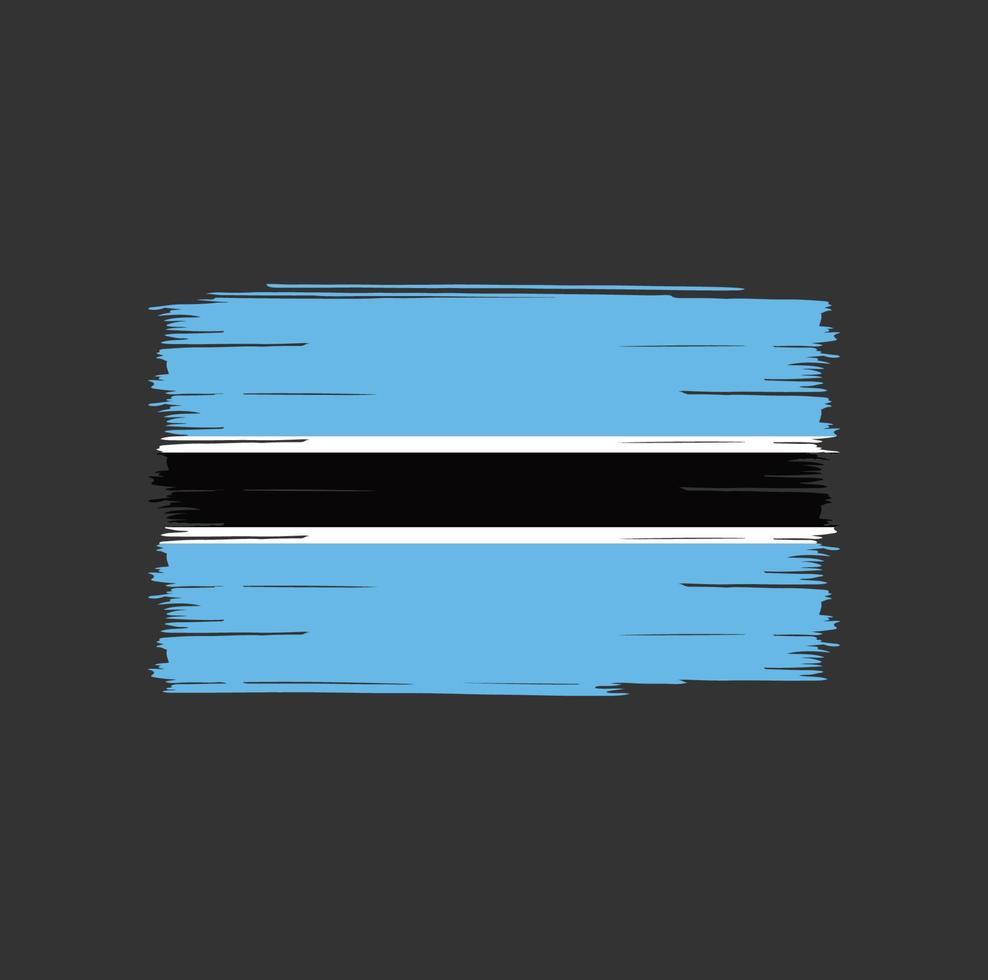 Botswana Flag Brush vector