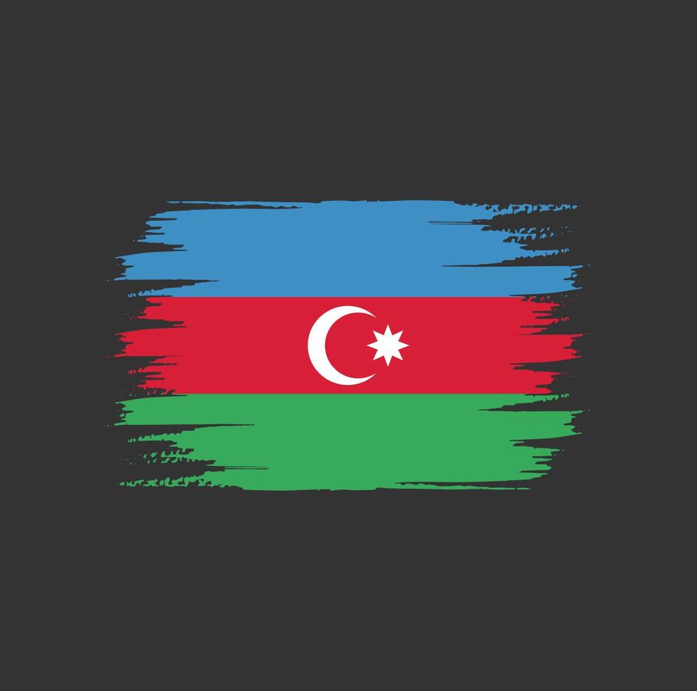 Azerbaijan Flag Brush vector