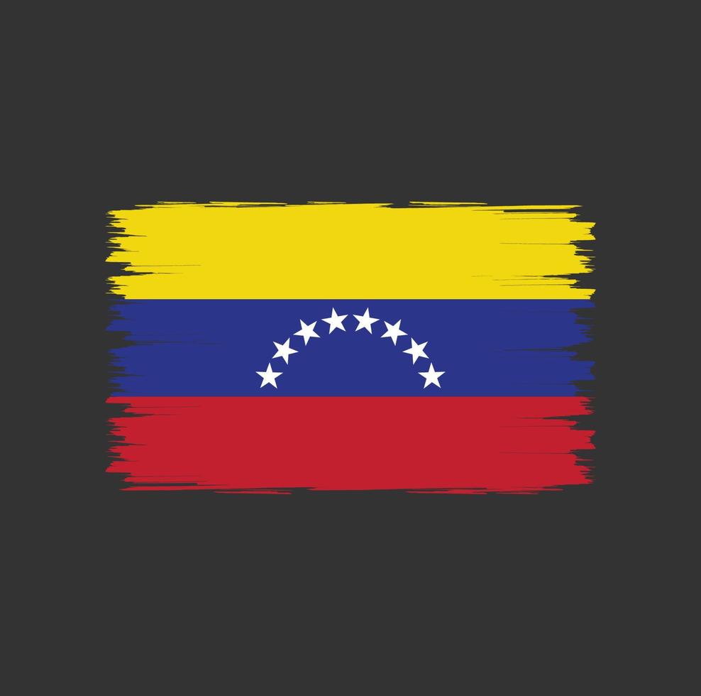 bandera de venezuela con vector de estilo de pincel de acuarela