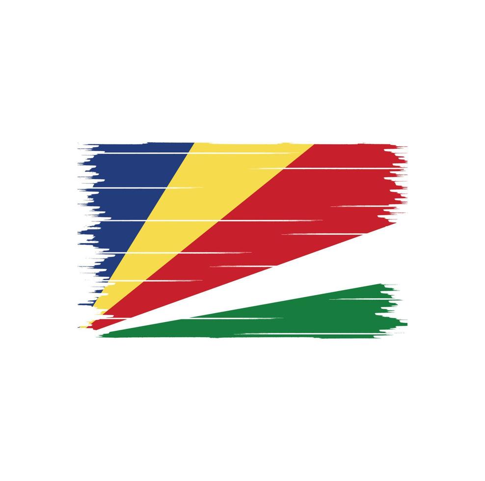 cepillo de la bandera de seychelles vector