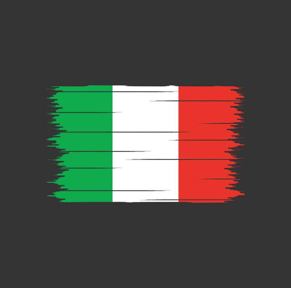 cepillo de bandera de italia vector