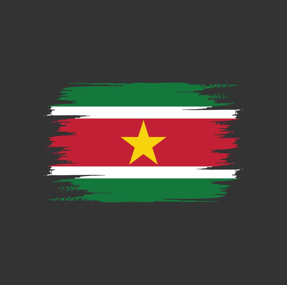 Suriname Flag Brush vector