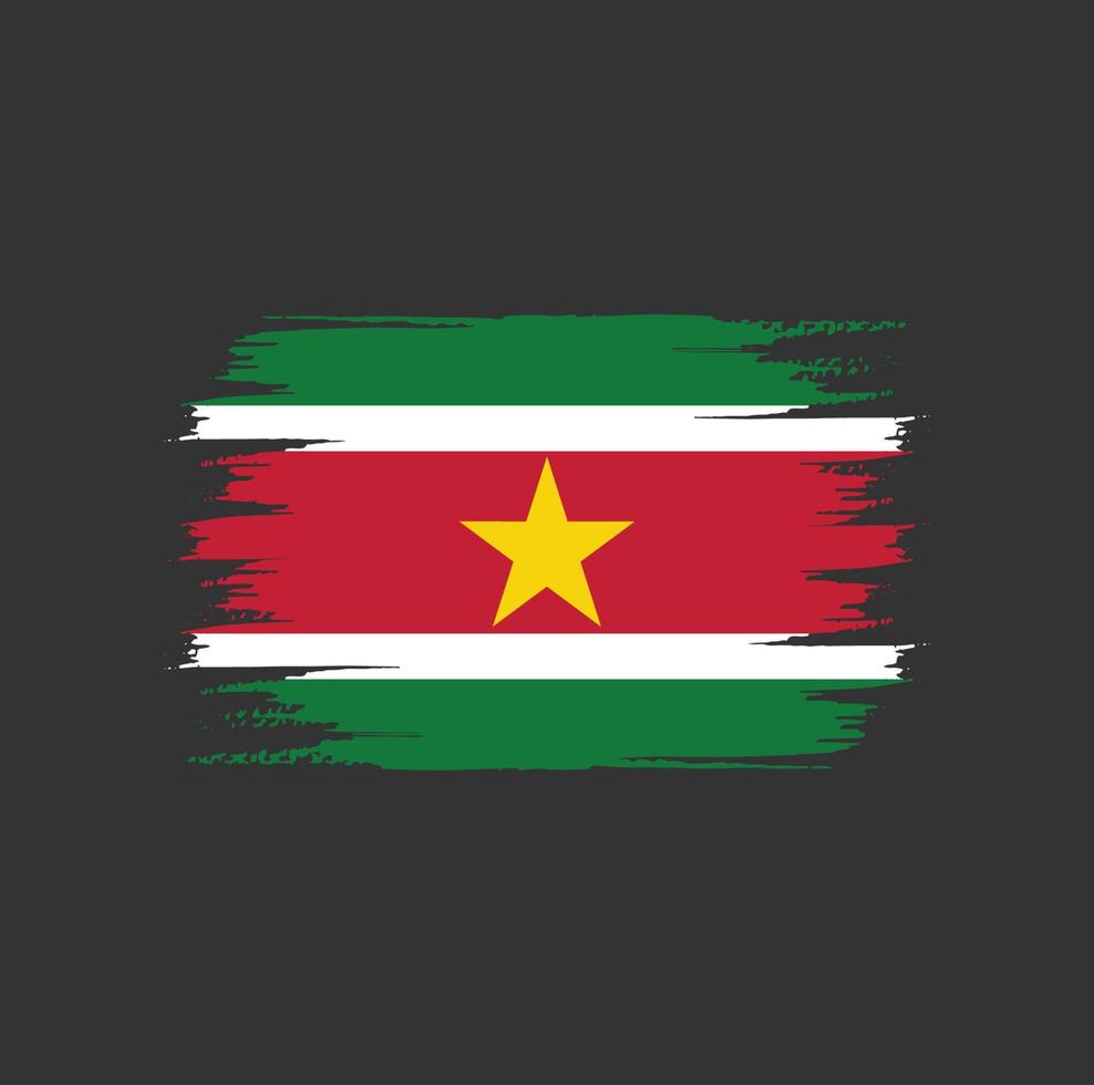 Suriname Flag Brush vector