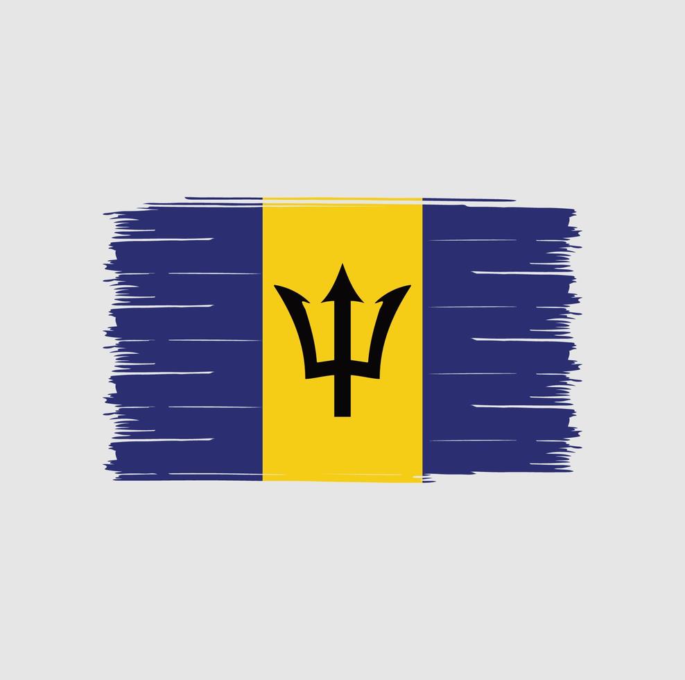 pincel de bandera de barbados vector