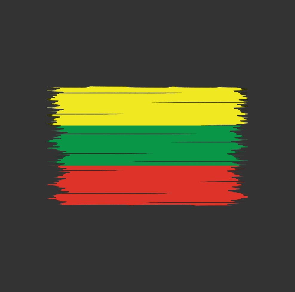 Lithuania Flag Brush vector