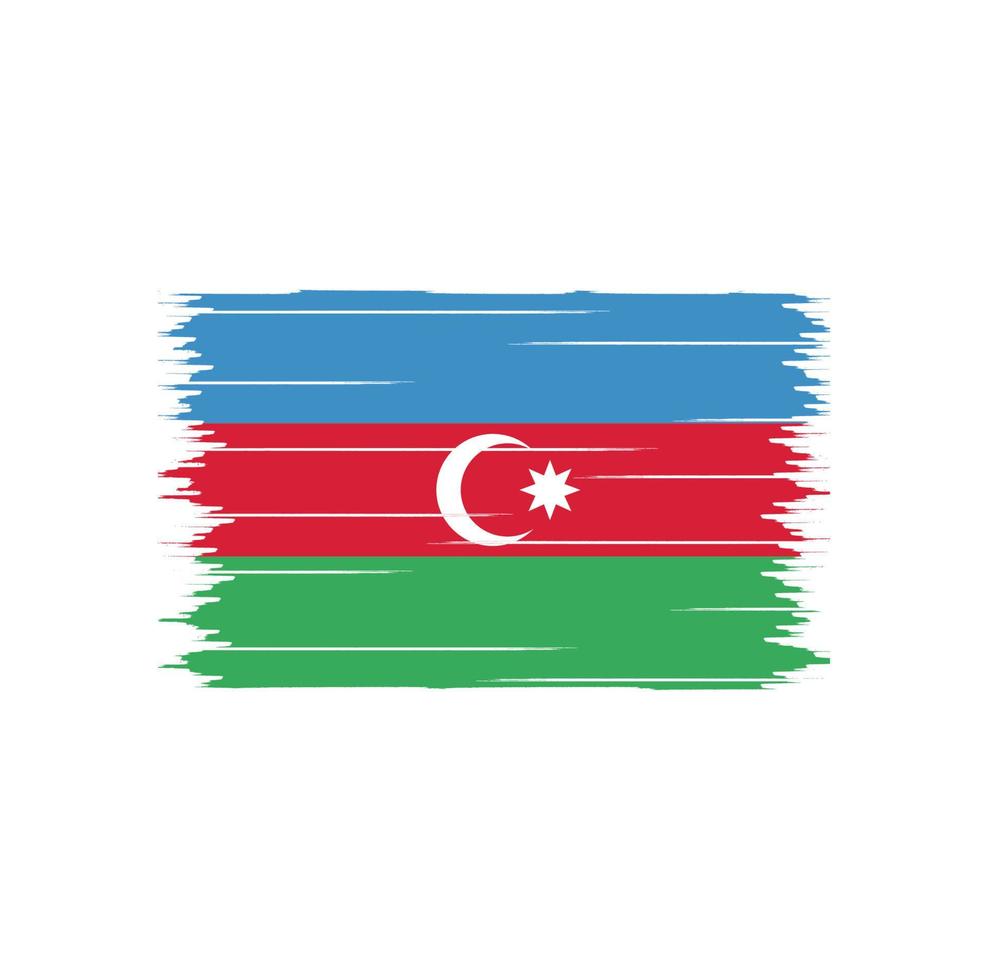 Azerbaijan Flag Brush vector