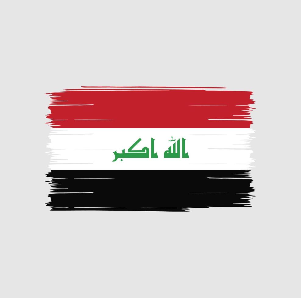 cepillo de bandera de irak vector