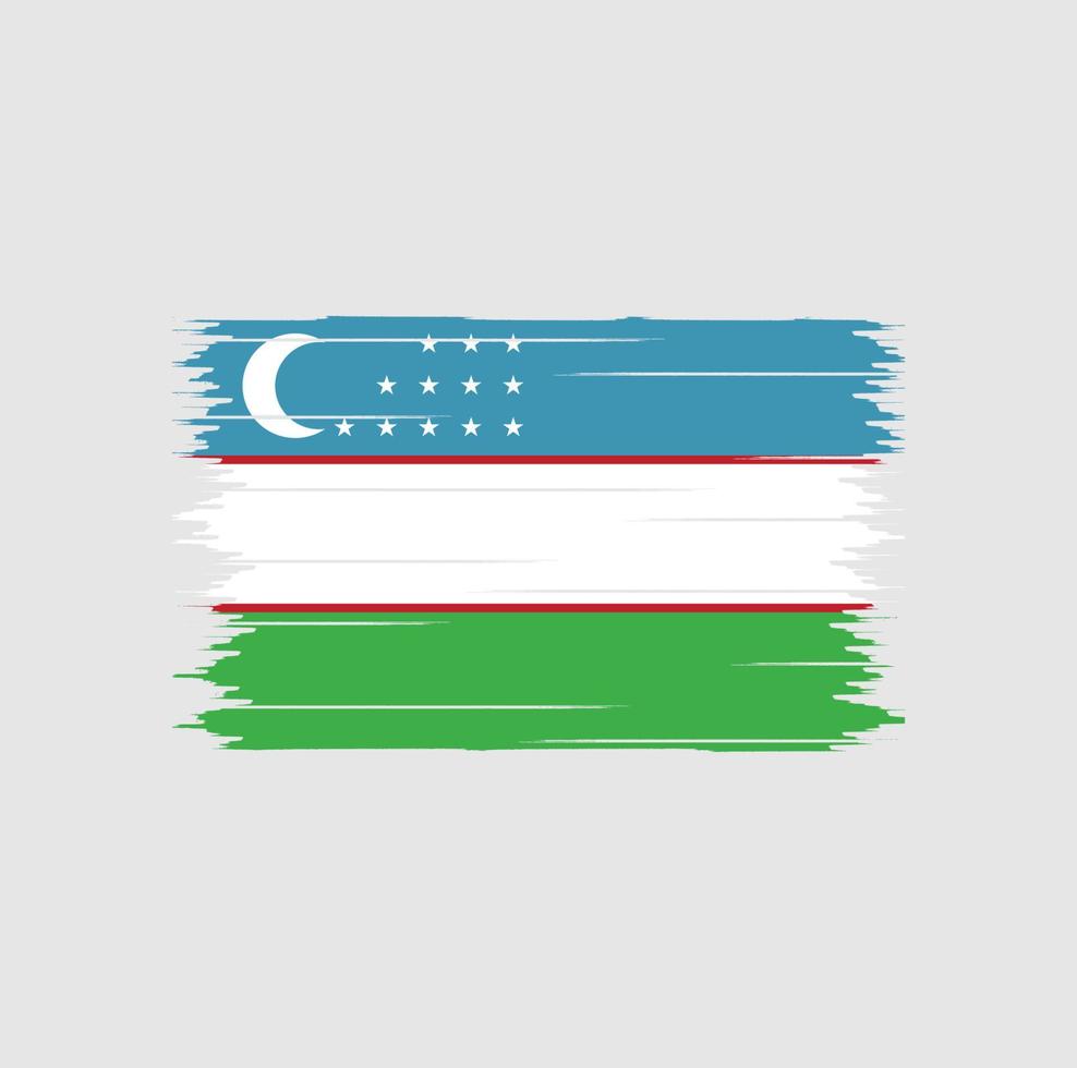 cepillo de bandera de uzbekistán vector