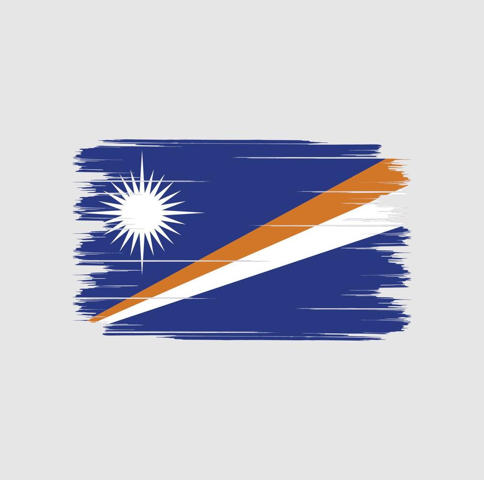 Marshall Islands Flag Brush vector