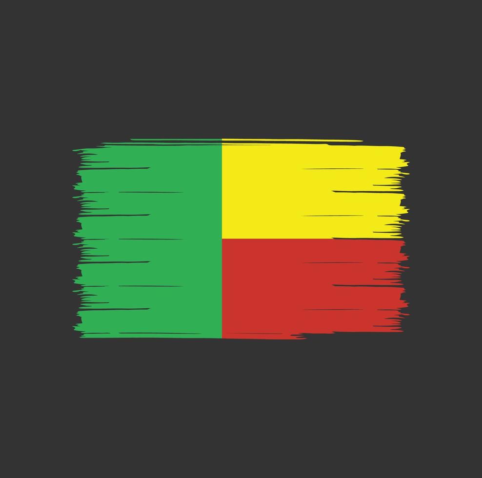 Benin Flag Brush vector