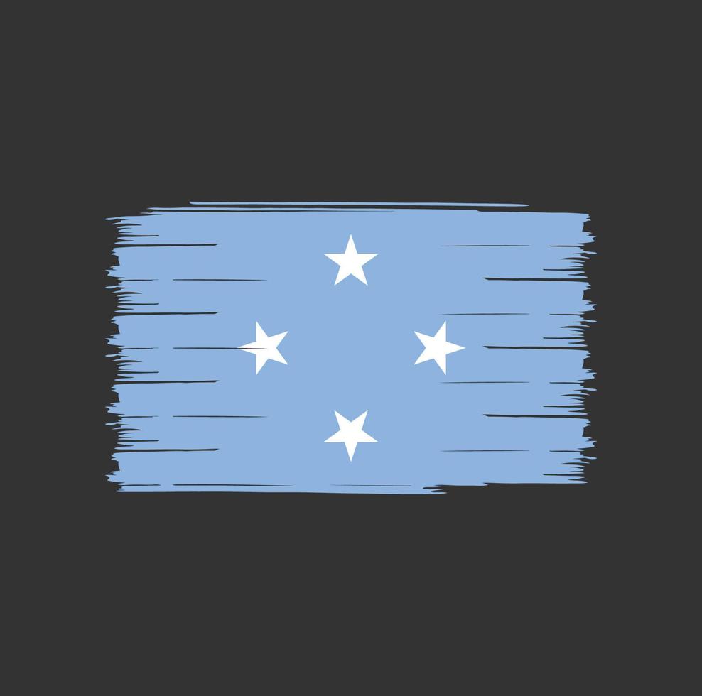 Micronesia Flag Brush vector