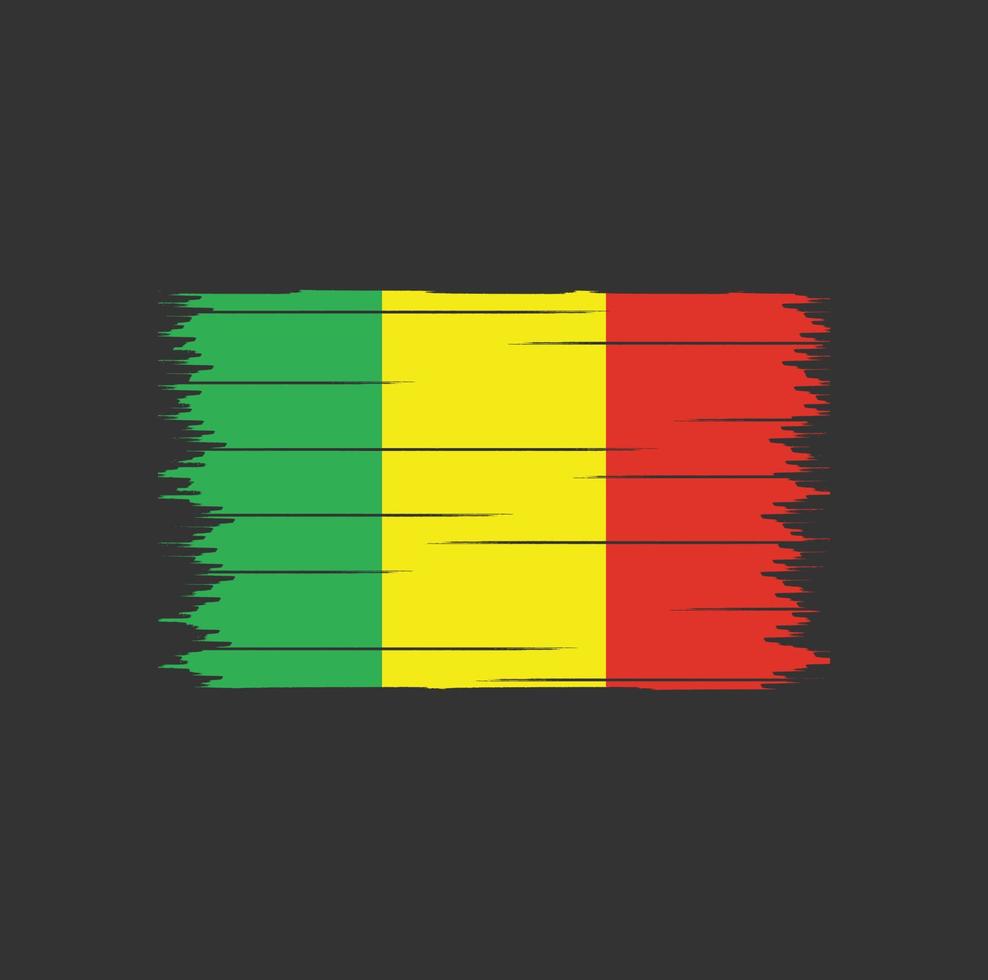 Mali Flag Brush vector