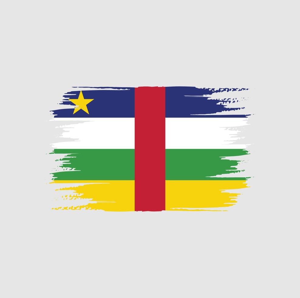 pincel de bandera centroafricana vector