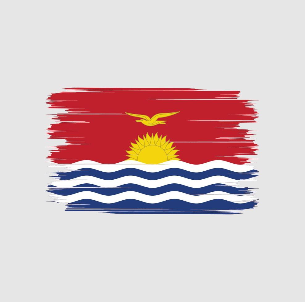 cepillo de bandera de kiribati vector