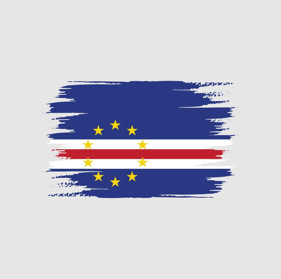 cepillo de bandera de cabo verde vector