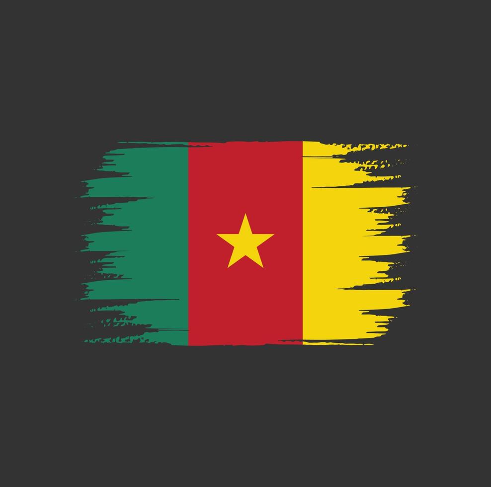 Cameroon Flag Brush vector