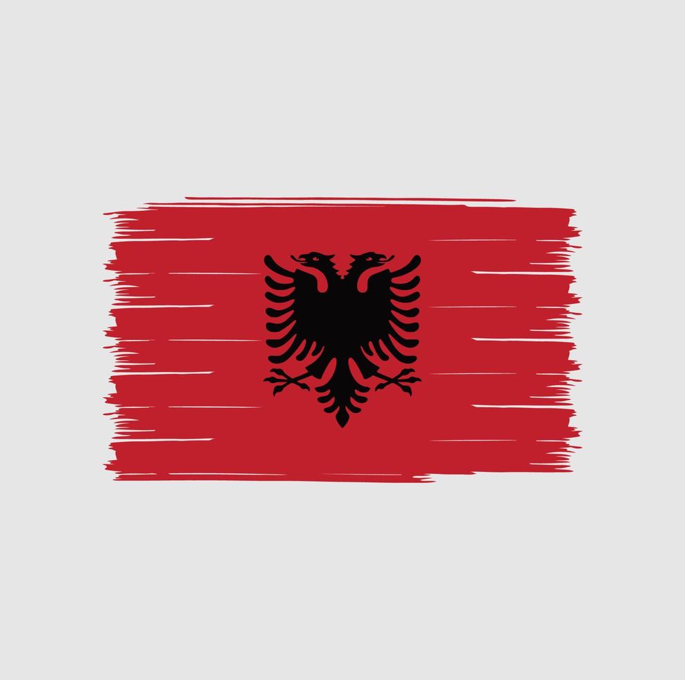 pincel de bandera de albania vector