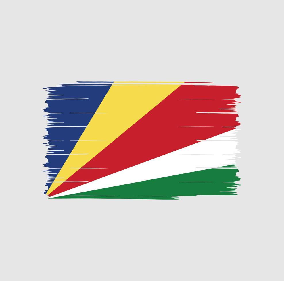 Seychelles Flag Brush vector