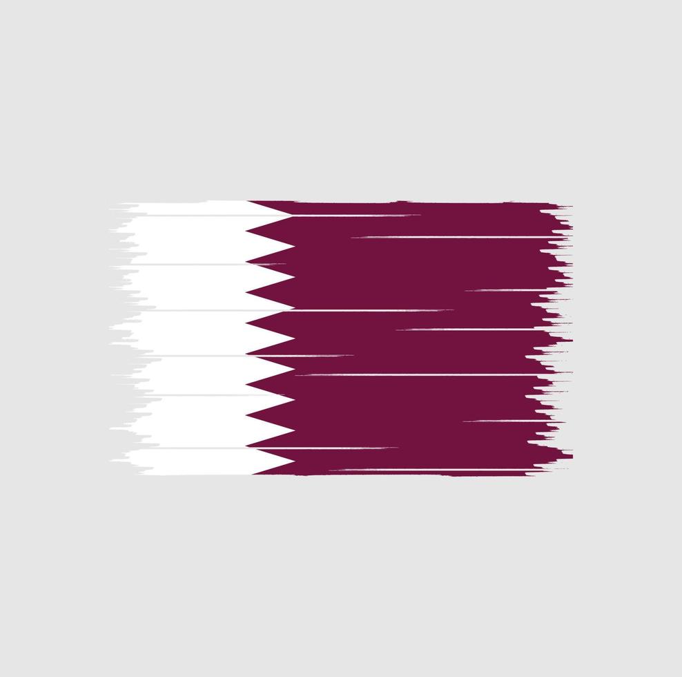 Qatar Flag Brush vector