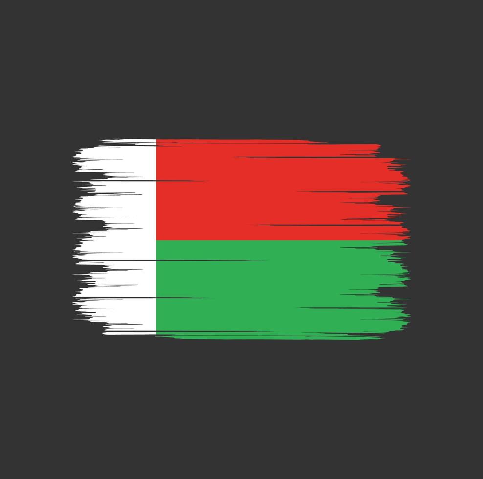 cepillo de bandera de madagascar vector