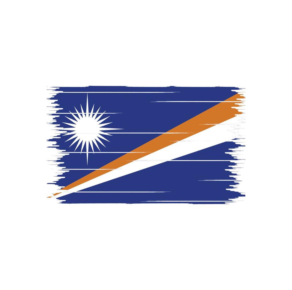 Marshall Islands Flag Brush vector