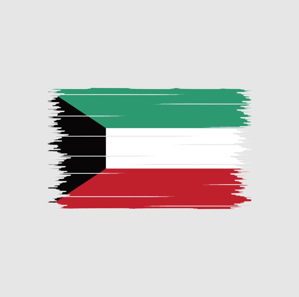 Kuwait Flag Brush vector
