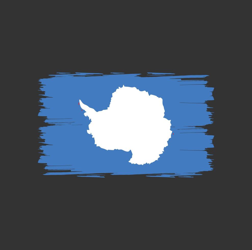 Flag of Antarctica with brush style vector