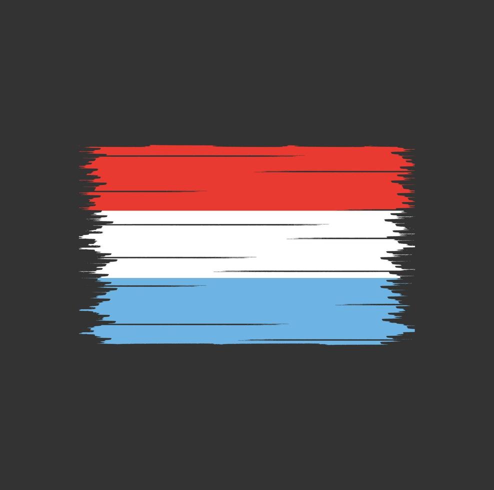 cepillo de bandera de luxemburgo vector