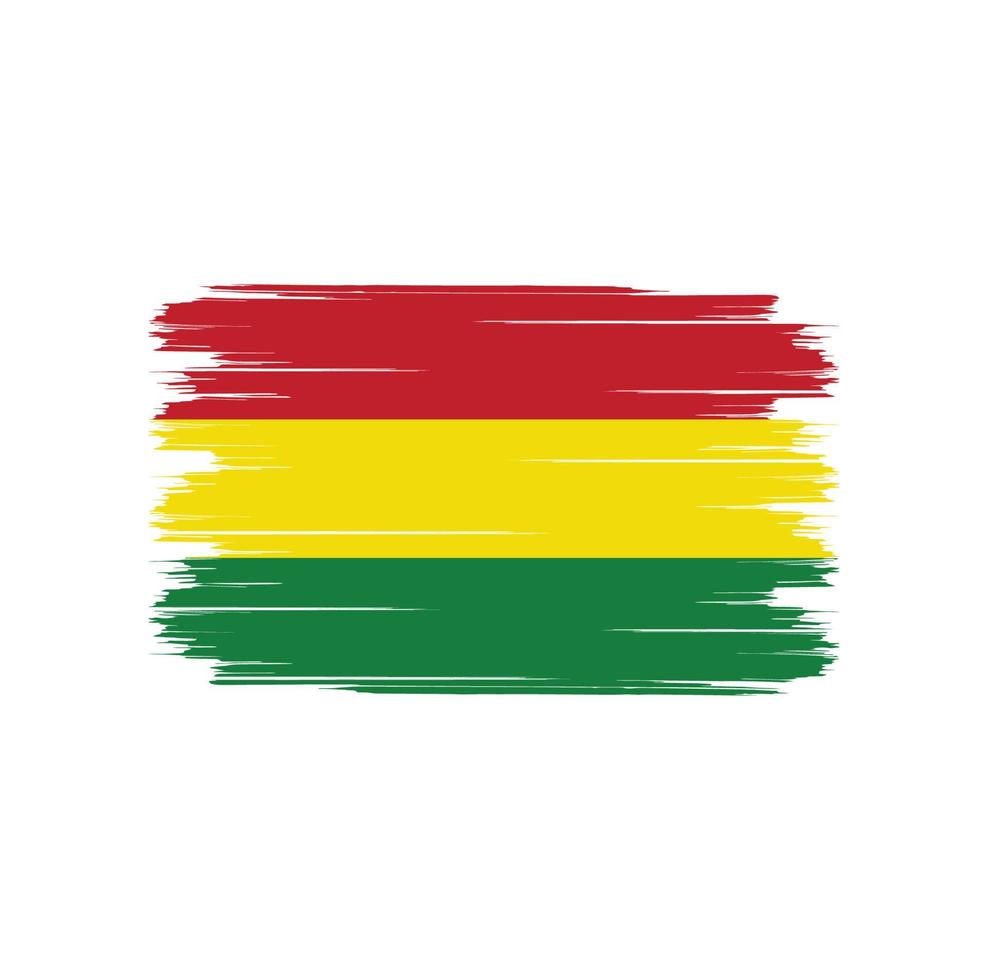 cepillo de bandera de bolivia vector