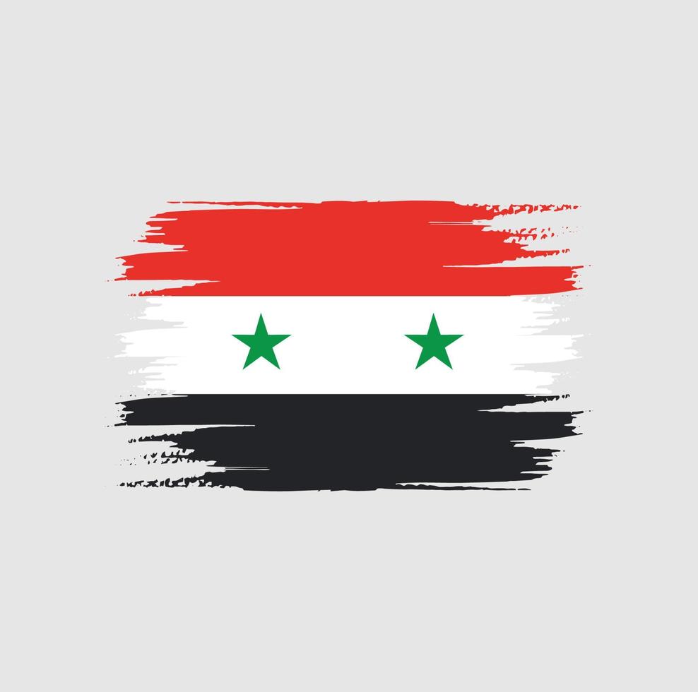 pincel de bandera de siria vector